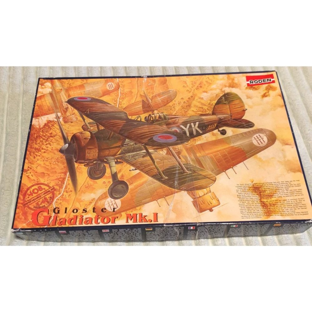 VTG Roden 408 1/48 Gladiator Mk.1 Airplane Model Kit Gloster COMPLETE OPEN BOX